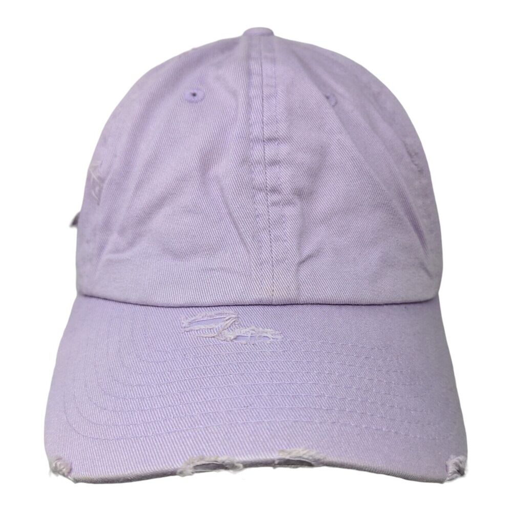 KB ETHOS Vintage Slideback Hat Purple One Size 6 Panel Distressed Blank